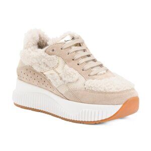 VOILE BLANCHE Suede Lana Platform Sneakers